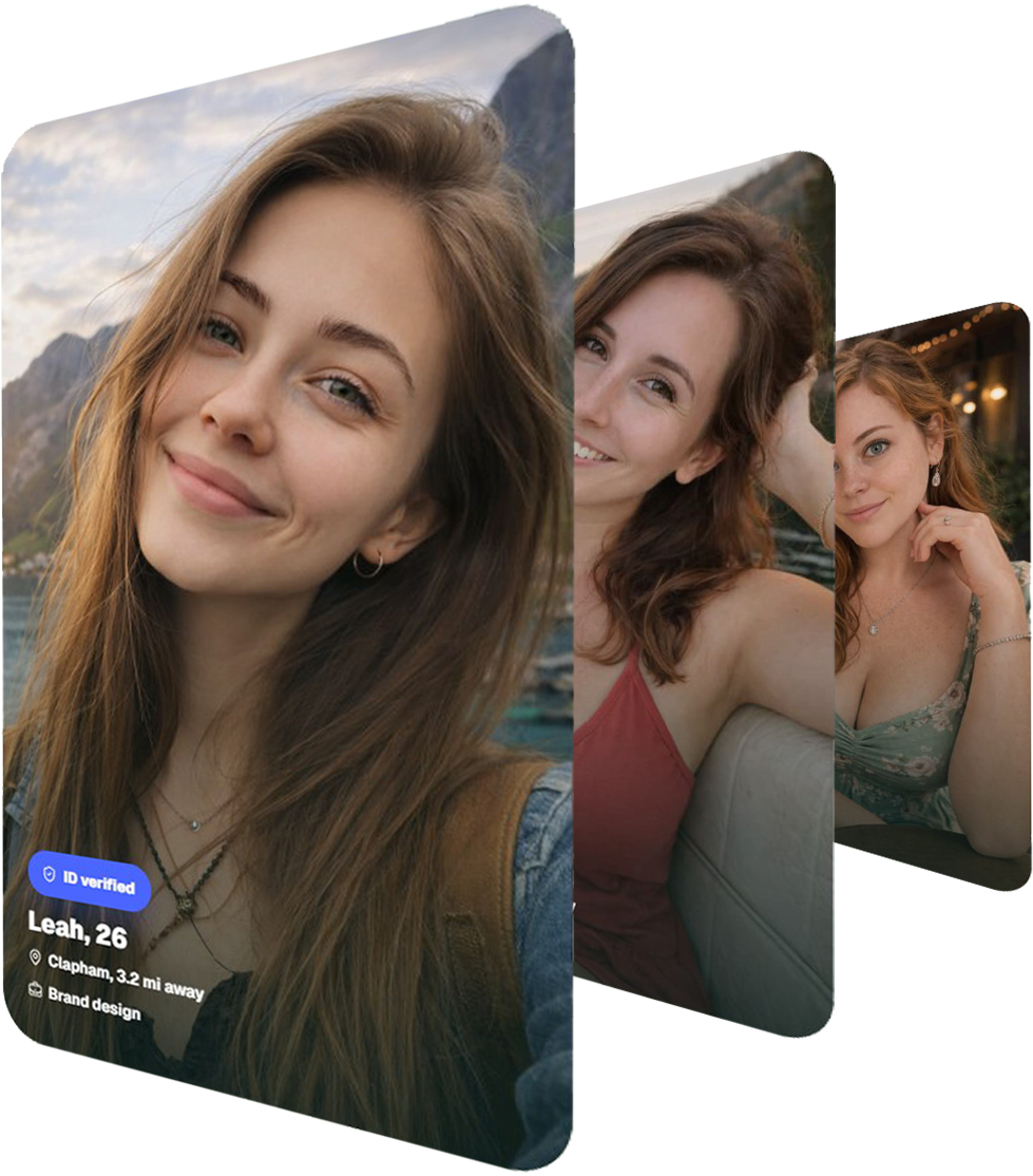 Prelude profile cards featuring Leah